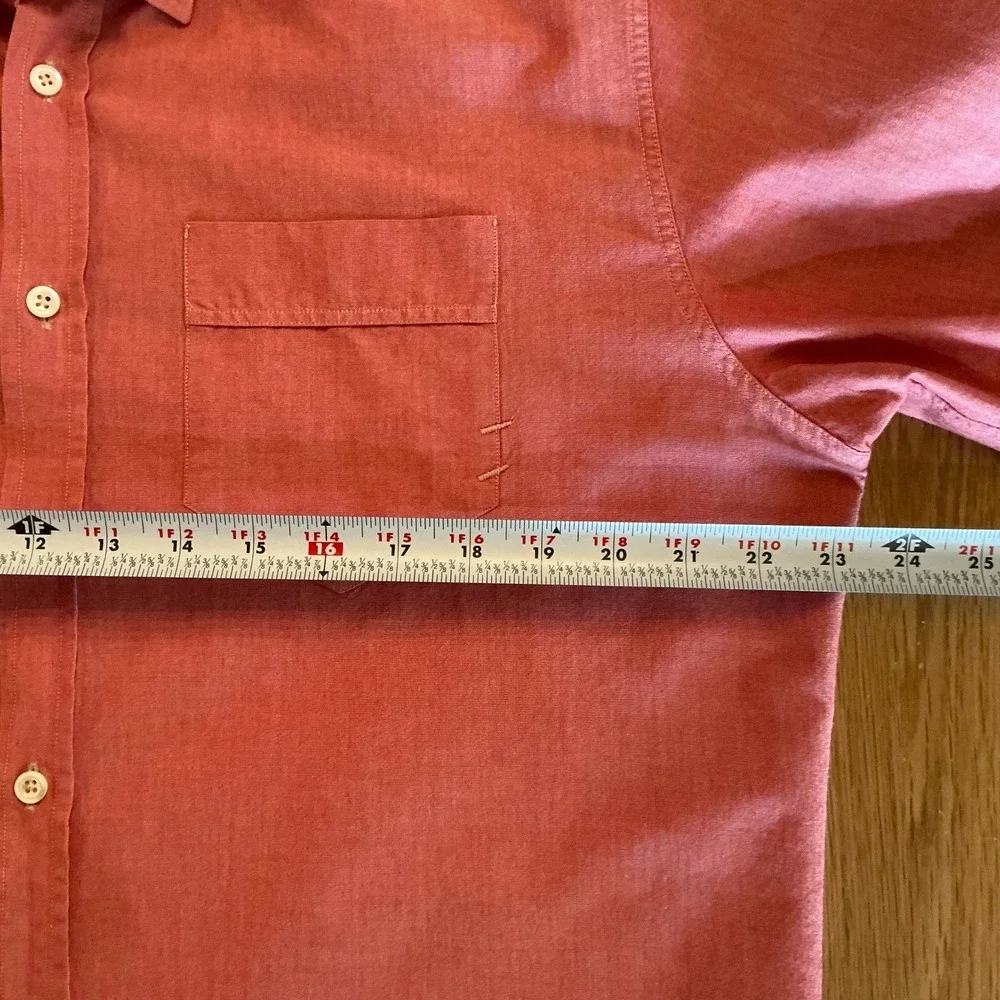Billy Reid Shirt Mens Large‎ Pink Button Down Oxford Long Sleeve Standard Fit